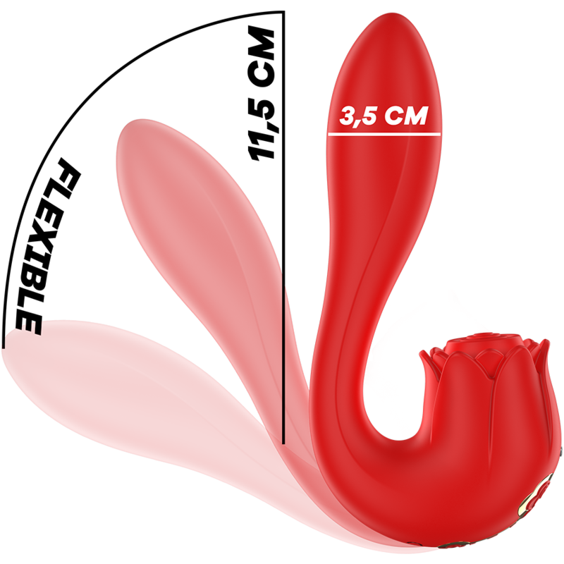 Stimolatore vibrante MIA Selena rosso – Silicone medico ipoallergenico per un piacere sicuro