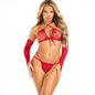 Comprar LEG AVENUE Set 3 Piezas Top Tanga Mangas – Conjunto Elegante Para Resaltar Tu Feminidad-Noxtic
