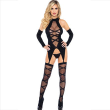 Comprar LEG AVENUE Set 3 Piezas Body Medias Mangas – Conjunto Elegante Para Realzar Tu Feminidad-Noxtic