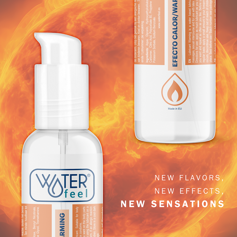 WATERFEEL Lubricante Efecto Calor 150 ML – Sensación Sedosa Para Mayor Placer