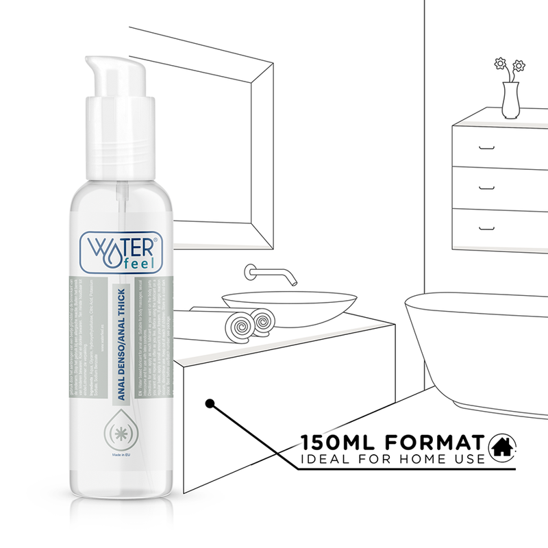 WATERFEEL Lubricante Anal 150 ML – Fórmula A Base De Agua Para Confort Y Relajación