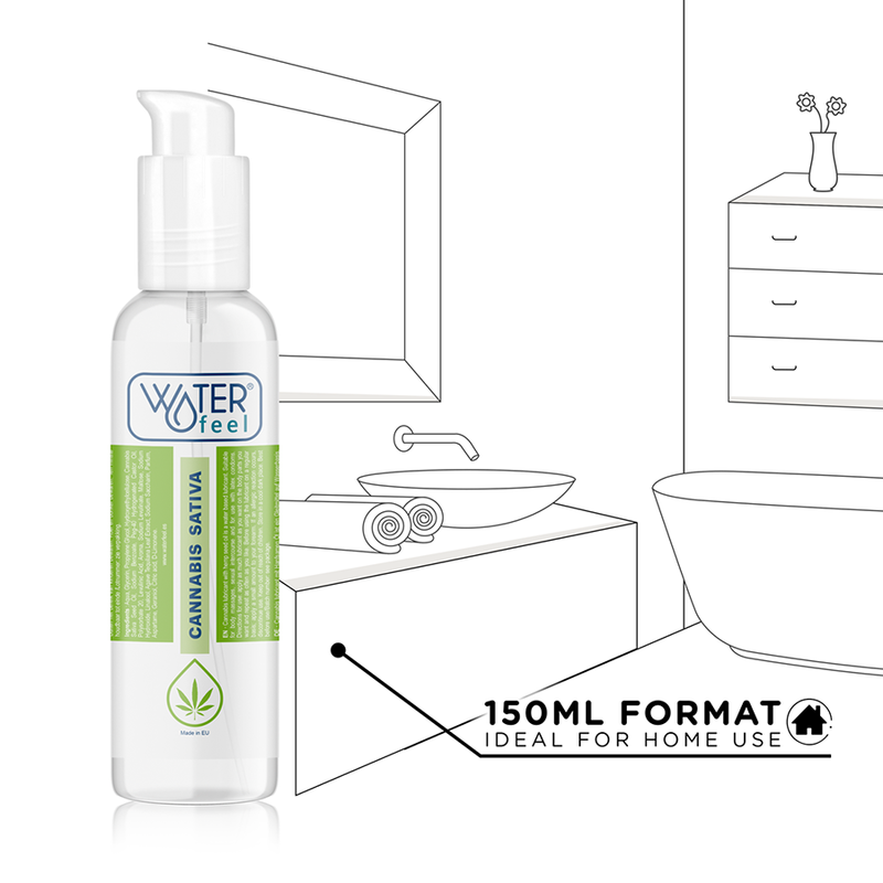 Lubrificante alla Cannabis WATERFEEL 150 ML – Lubrificante a base d’acqua con aroma naturale per il benessere sensuale