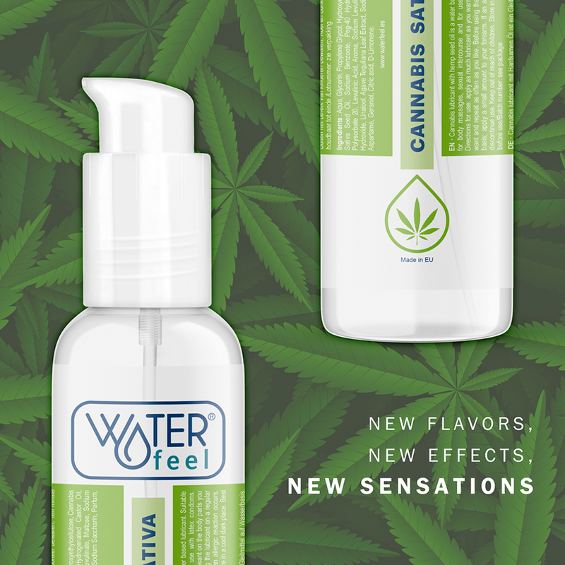 Comprar WATERFEEL Lubricante Cannabis 150 ML – Lubricante A Base de Agua Con Aroma Natural Para Bienestar Sensual-Noxtic