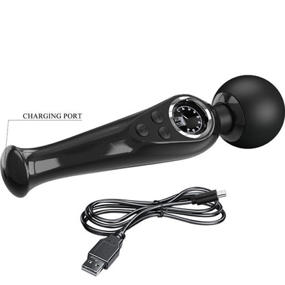 Comprar PRETTY LOVE Skyler Vibrador Wand Negro – Varita Ergonómica Con 10 Modos De Vibración-Noxtic