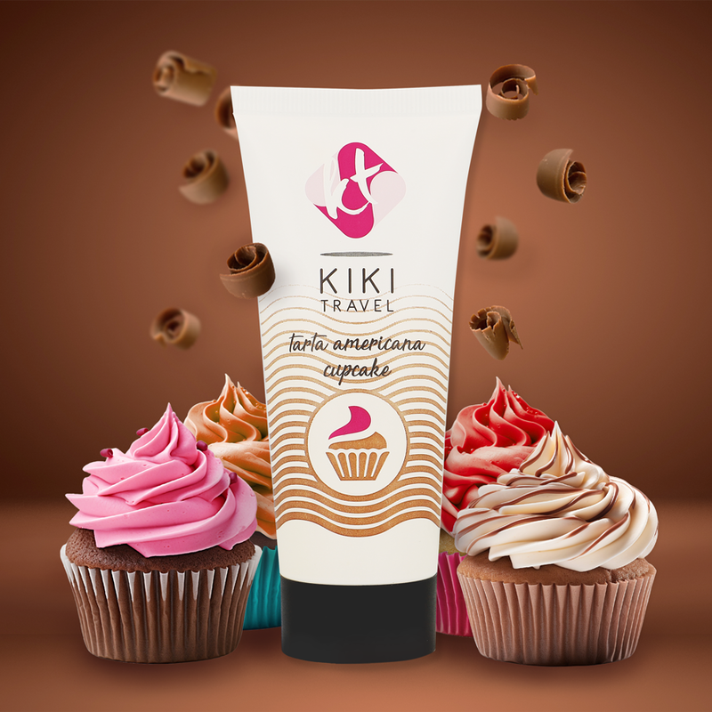 KIKÍ Travel Gliding Gel Gusto Cupcake Americano 50 ml – Lubrificante a base d’acqua per una sensazione setosa