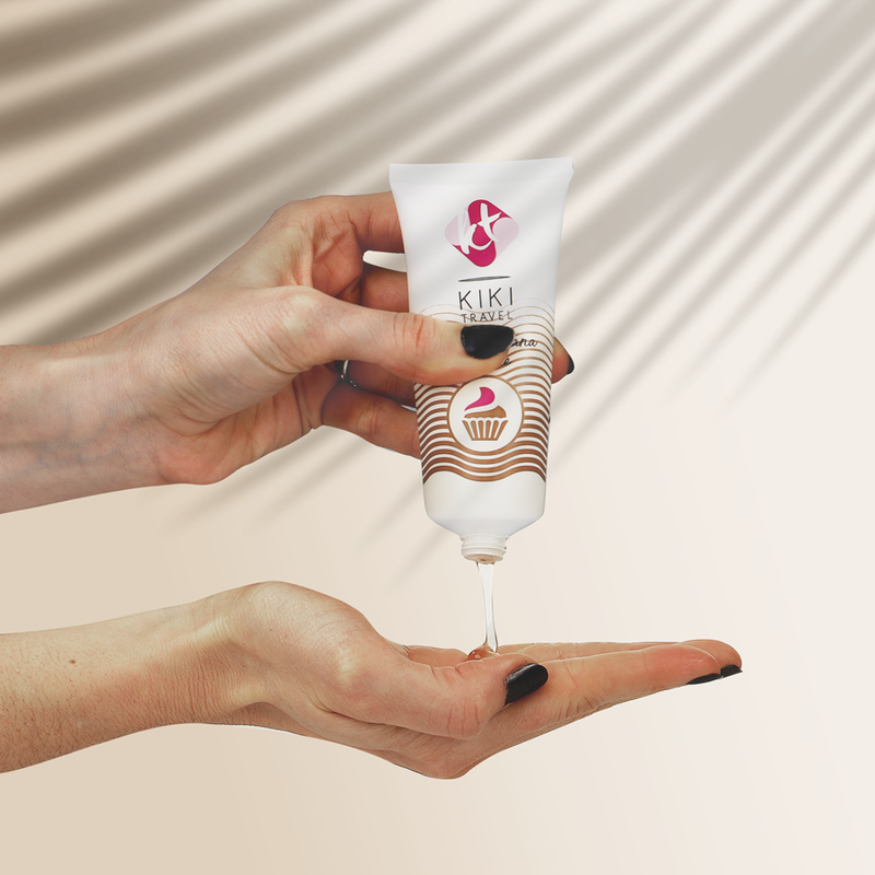KIKÍ Travel Gliding Gel Gusto Cupcake Americano 50 ml – Lubrificante a base d’acqua per una sensazione setosa