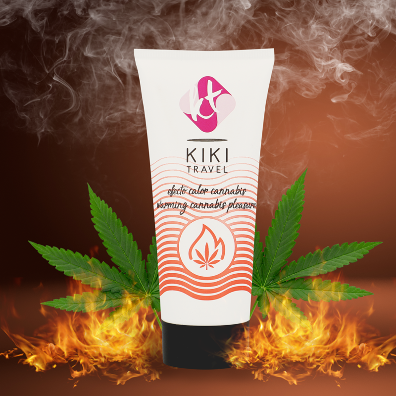 KIKÍ Travel Gel Deslizante Sabor Cannabis – Efecto Calor Intenso Con Tacto Sedoso