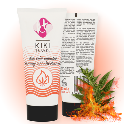 KIKÍ Travel Gel Deslizante Sabor Cannabis – Efecto Calor Intenso Con Tacto Sedoso