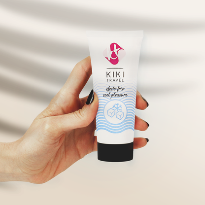 KIKÍ Travel Gel Deslizador Efecto Frío 50 Ml – Tacto Sedoso Con Sensación Refrescante
