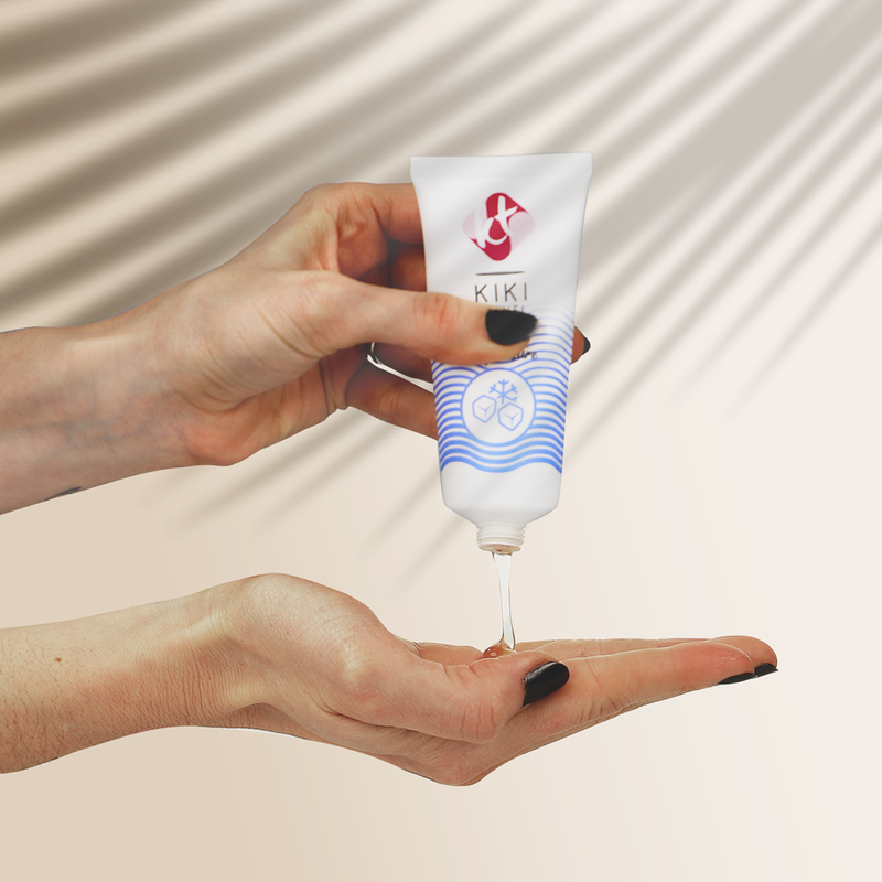 KIKÍ Travel Gel Deslizador Efecto Frío 50 Ml – Tacto Sedoso Con Sensación Refrescante