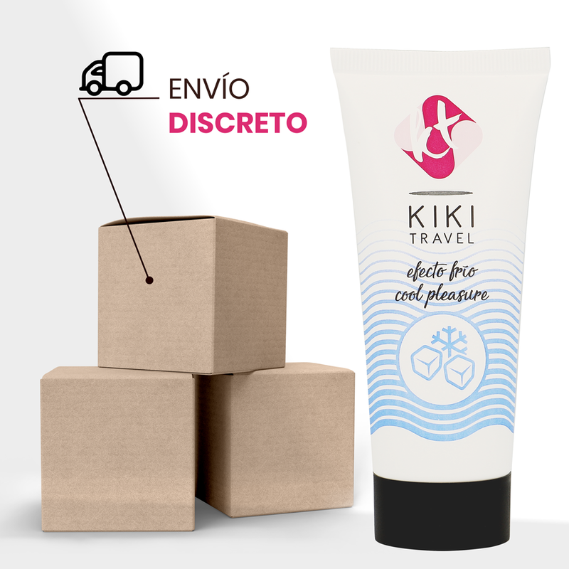 KIKÍ Travel Gel Deslizador Efecto Frío 50 Ml – Tacto Sedoso Con Sensación Refrescante