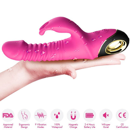 ARMONY Zing Dildo Rabbit Vibrator Fucsia – Vibratore ricaricabile con design ergonomico per un piacere senza pari