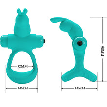Comprar PRETTY LOVE Figgy Anillo Vibrador Rabbit Verde – Vibraciones Silenciosas Para Placer Intimo-Noxtic