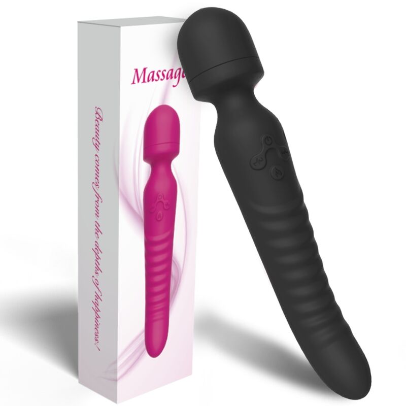 ARMONY Misión Masajeador Negro – Masajeador Ergonómico Con Efecto Calor Para Placer Intenso