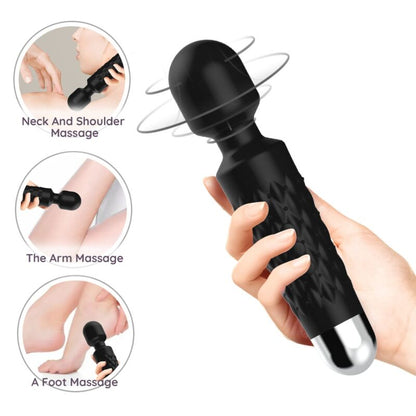 Comprar ARMONY Postman Masajeador Negro – Diseño Ergonómico Con Cabeza Flexible Para Comodidad Personalizada-Noxtic