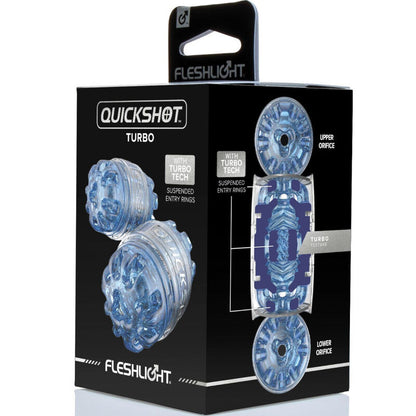 Fleshlight Quickshot Turbo Blue Ice – Dispositivo Compacto Para Placer Sensacional