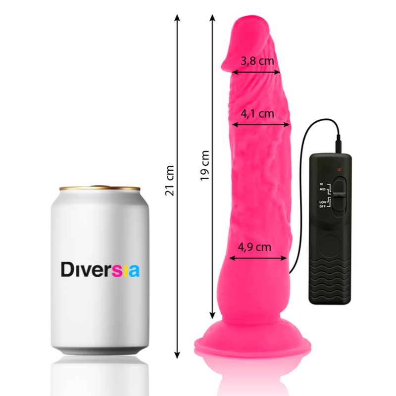 Comprar Diversia Dildo Realístico Flexible Rosa 21 Cm – Diseño Ergonómico Con Vibración Para Placer Personal-Noxtic