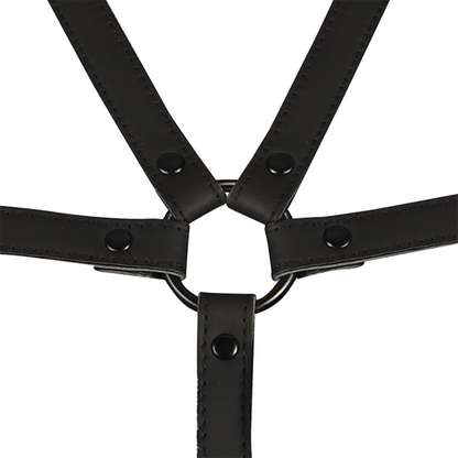 FETISH SUBMISSIVE BONDAGE - ADJUSTABLE TORSO AND ARMS HARNESS
