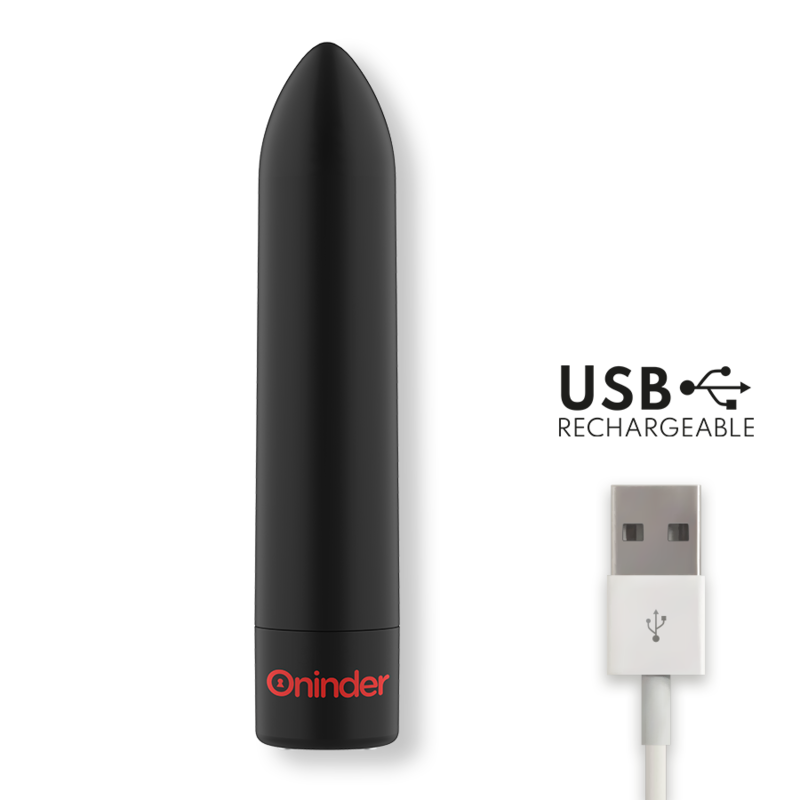 ONINDER Berlin Black Vibrating Bullet – Stimolatore con 9 modalità di vibrazione e app gratuita