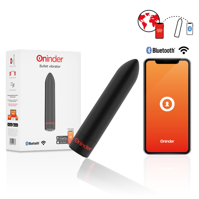 Comprar ONINDER Berlin Bala Vibradora Negra – Estimulador Con 9 Modos De Vibración Y App Gratuita-Noxtic