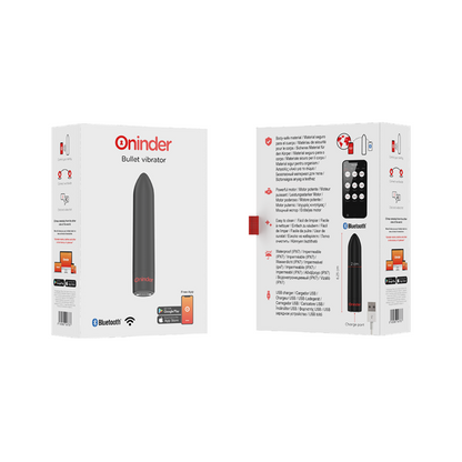 ONINDER Berlin Black Vibrating Bullet – Stimolatore con 9 modalità di vibrazione e app gratuita