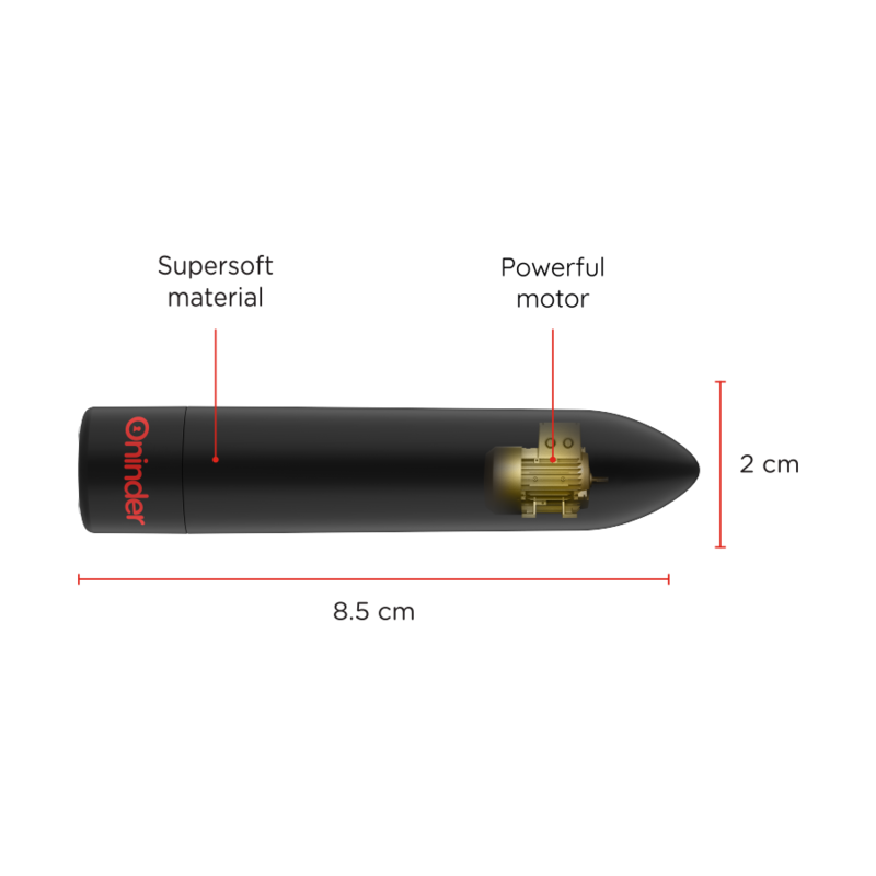 ONINDER Berlin Black Vibrating Bullet – Stimolatore con 9 modalità di vibrazione e app gratuita