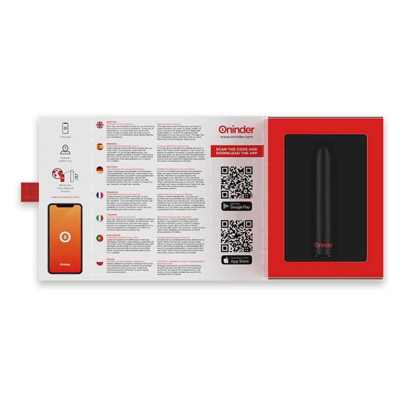 Comprar ONINDER Berlin Bala Vibradora Negra – Estimulador Con 9 Modos De Vibración Y App Gratuita-Noxtic