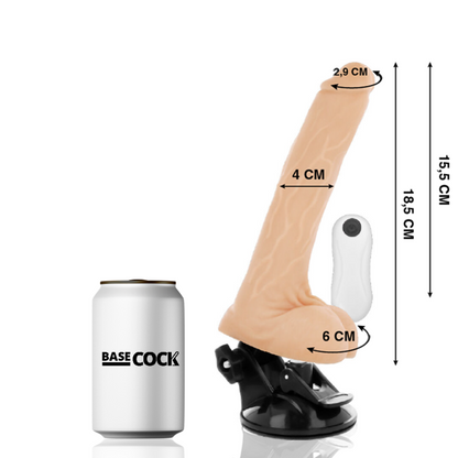 Basecock Vibrador Realista Articulable Con Control Remoto 18.5 Cm – Diseño Ergonómico Para Placer Personalizado