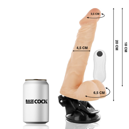 Basecock Vibrador Realista Articulable 20 Cm – Juguete Erótico Flexible Con Control Remoto