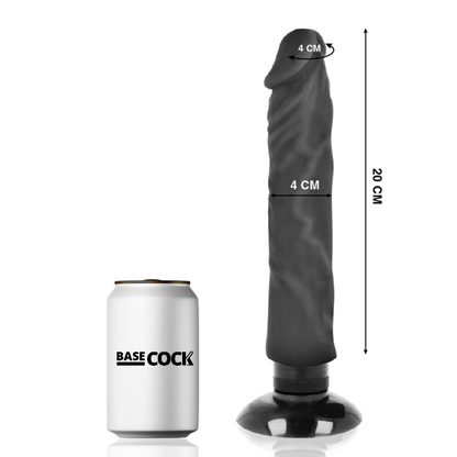 BASECOCK Vibrador Realista 2 en 1 Natural 20 cm – Diseño Versátil Para Experiencias Únicas de Placer