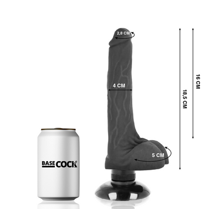 BASECOCK Vibrador Realista 2 en 1 Natural 18.5 cm – Versatilidad Y Realismo Para Una Experiencia Única