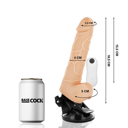 Basecock Vibrador Realista Control Remoto 18.5 Cm – Vibrador Recargable Con Diseño Ergonómico