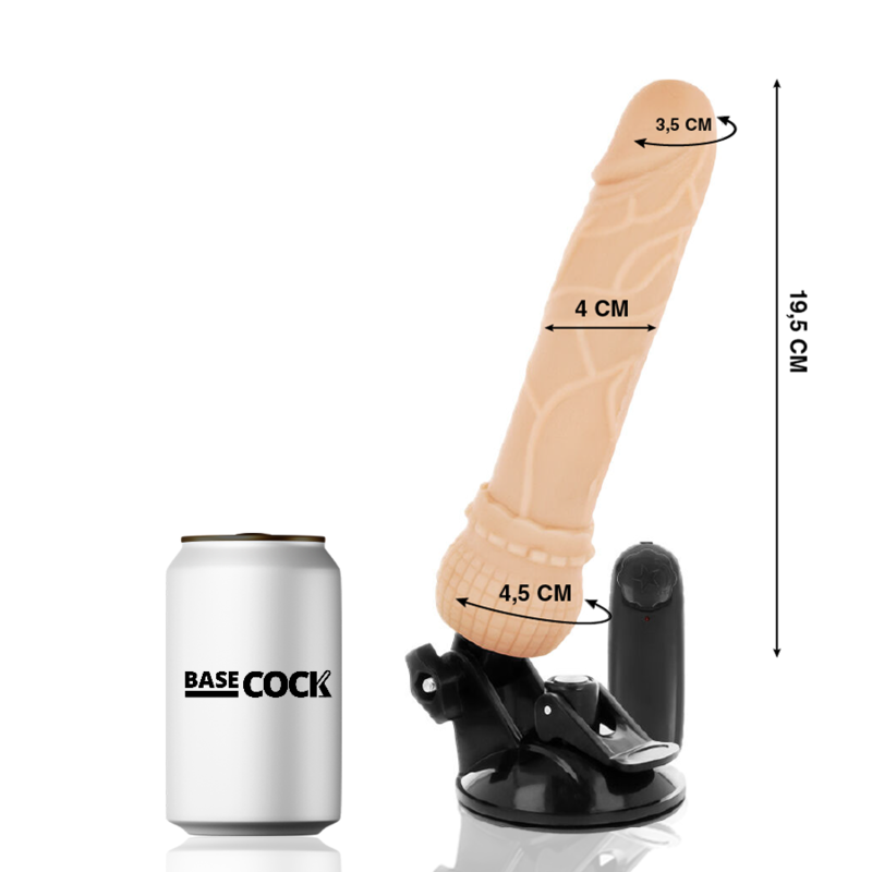 Basecock Vibrador Realista Con Control Remoto 19.5 Cm – Diseño Ergonómico Para Placer Personalizable
