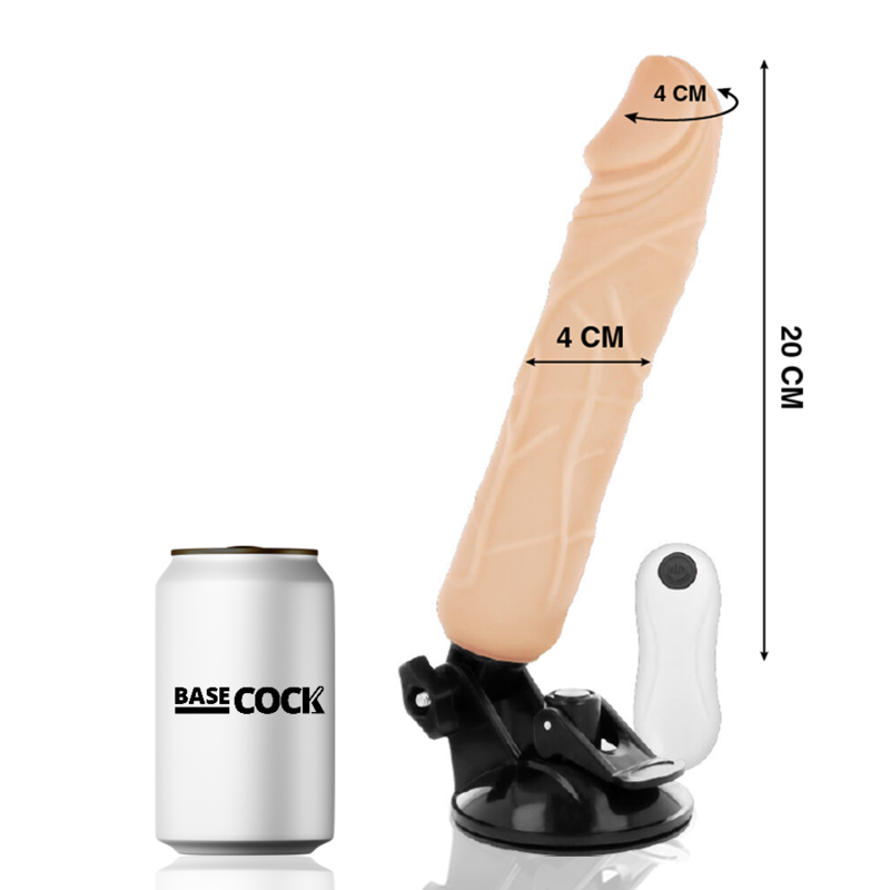 Basecock Vibrador Realístico Control Remoto 20 Cm – Diseño Natural Para Una Estimulación Única