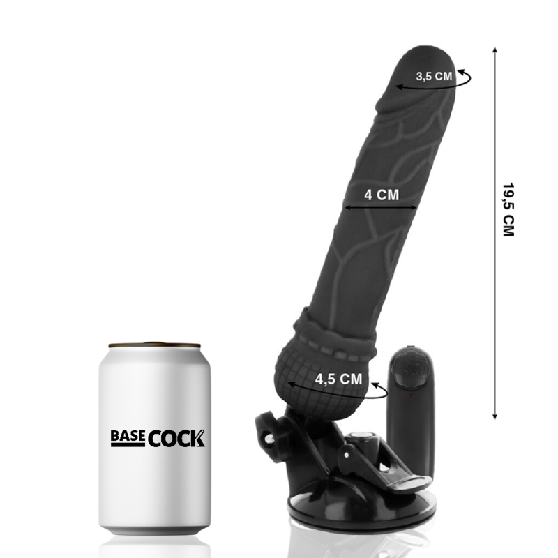 Basecock Vibrador Realista Con Control Remoto 19.5 Cm – Diseño Ergonómico Para Placer Personalizable