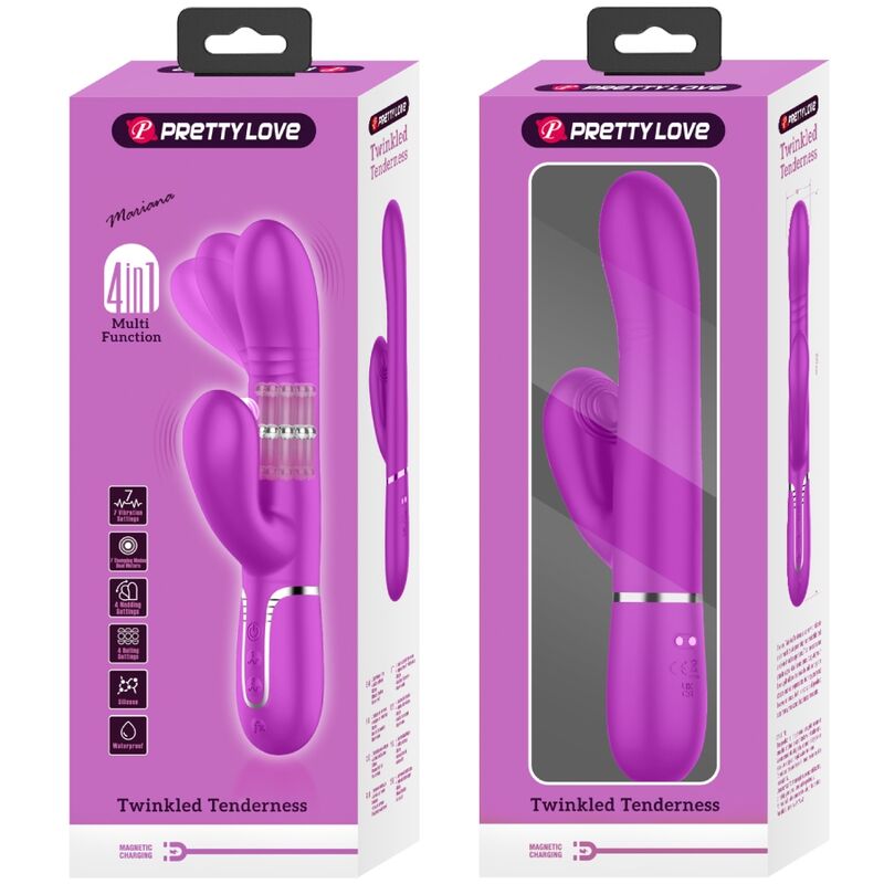 PRETTY LOVE Vibrador Multifunción Fucsia – Estimulador Con 7 Modos De Vibración Para Placer Personalizado