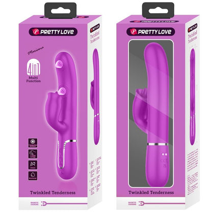 Comprar Pretty Love Vibrador Rabbit Con Licking Fucsia – 7 Modos De Estimulación Para Placer Dual-Noxtic
