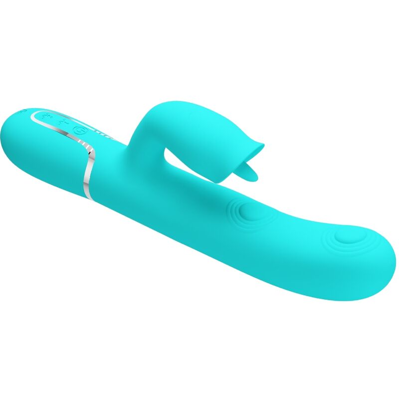 Comprar Pretty Love Vibrador Rabbit Con Licking Verde Agua – 7 Modos De Estimulación Para Placer Dual-Noxtic
