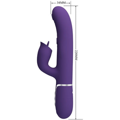 Comprar Pretty Love Vibrador Rabbit Con Licking Morado – Diseño Elegante Con 7 Modos De Golpe Y Lamido-Noxtic