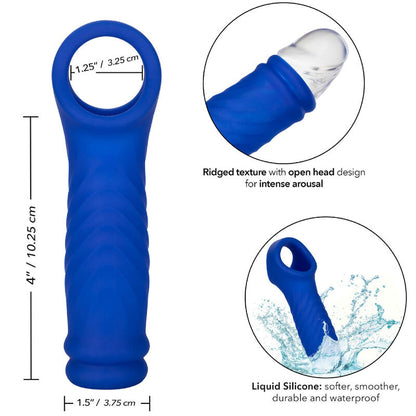 CALEXOTICS Admiral Wave Funda Silicona Azul – Aumento de Circunferencia Para Mayor Comodidad