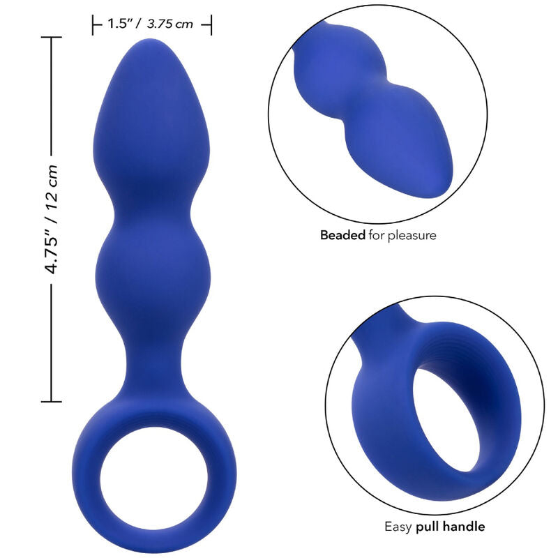 CALEXOTICS Admiral Advanced Anal Plug Blu – Silicone medico morbido per un comfort ottimale