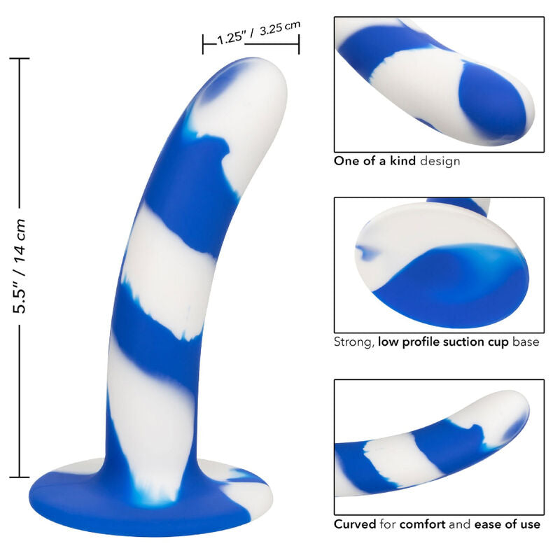 CALEXOTICS Admiral Swirl Dildo – Silicona Médica Con Diseño Curvado Para Placer Personalizado