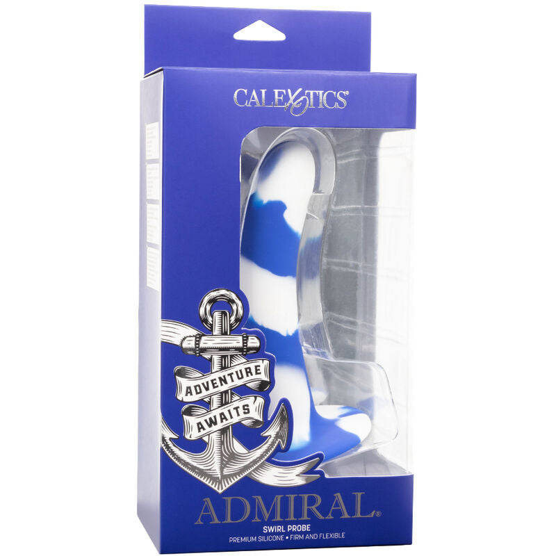 CALEXOTICS Admiral Swirl Dildo – Silicona Médica Con Diseño Curvado Para Placer Personalizado