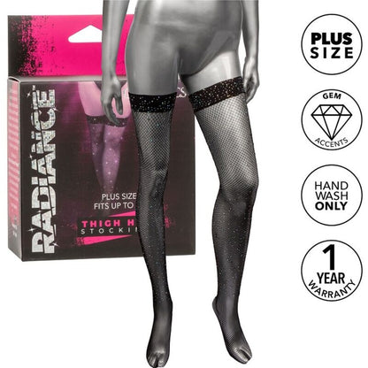 Comprar CALEXOTICS Medias Radiance Hasta El Muslo Talla Grande – Diseño Elegante Para Resaltar Curvas Con Comodidad-Noxtic