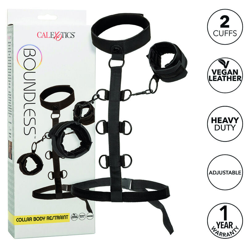 CALEXOTICS Collar Boundless – Sistema De Sujeción Con Diseño De Cuero Vegano