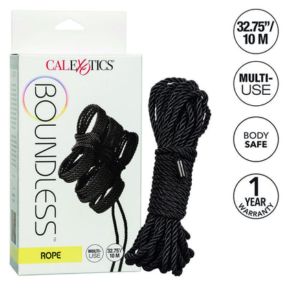 CALEXOTICS Cuerda Boundless 10M Negra – Ideal Para Creaciones Artísticas En Parejas