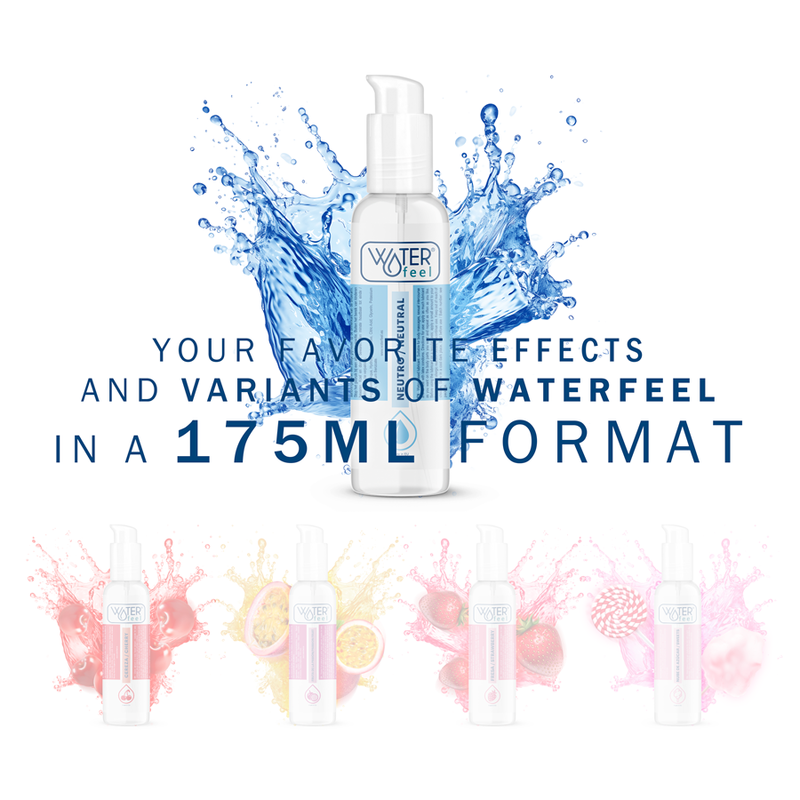 WATERFEEL Lubricante Natural 175 ML – Suave y Sedoso Con Base Agua Para Una Experiencia Placentera