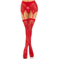 Comprar Leg Avenue Medias Encaje Y Ligüero Rojo – Diseño Elegante Y Confortable Para Un Toque Sensual-Noxtic