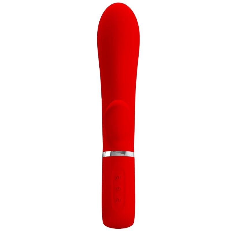PRETTY LOVE Thomas Vibrador Multifunción Rojo – Silicona Suave Con 7 Funciones Para Placer Intenso