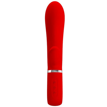 PRETTY LOVE Thomas Vibrador Multifunción Rojo – Silicona Suave Con 7 Funciones Para Placer Intenso